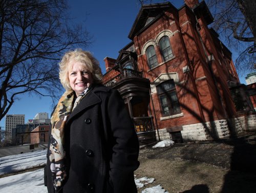 Wilma Derksen poses at Dalnavert House Wednesday afternoon. See Story re: aquiring the property. April 16, 2014 - (Phil Hossack / Winnipeg Free Press)