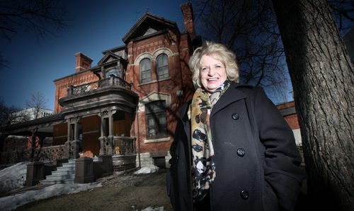 Wilma Derksen poses at Dalnavert House Wednesday afternoon. See Story re: aquiring the property. April 16, 2014 - (Phil Hossack / Winnipeg Free Press)