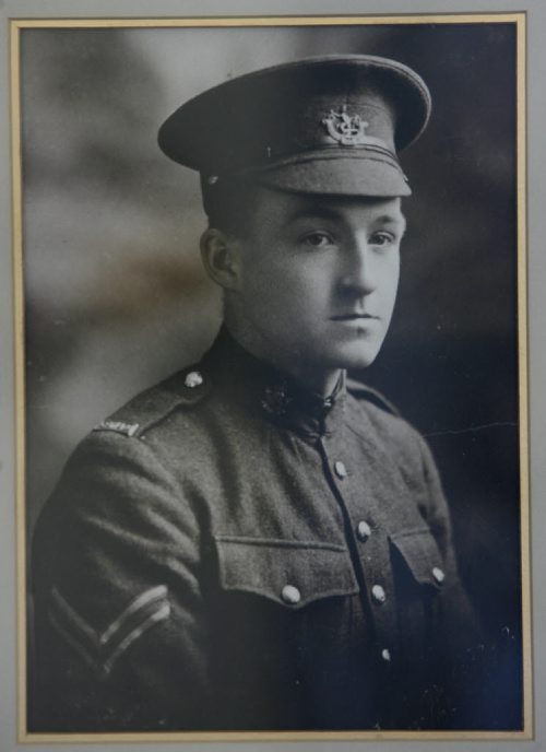 From the collection of Barbara Sarsons of her father Stanley Bowen's WW1 war letters and memorabilia. Portrait of Stan.  Kevin Rollason story/ pos. Remembrance Day . Wayne Glowacki / Winnipeg Free Press April 17   2014