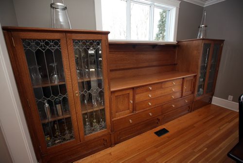 Built in dining room sideboard - Homes, 333Yale ave See Todd Lewys story. April 17, 2015 - (Phil Hossack / Winnipeg Free Press)