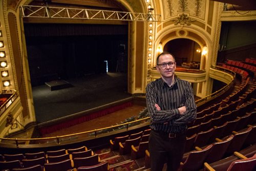 Kevin Donnelly, senior vice-president of venues and entertainment of True North Sports and Entertainment, on the second level of the Burton Cummings Theatre in Winnipeg on Friday, March 21, 2014. True North is taking over the management of the theatre and has many necessary upgrades planned. (Photo by Crystal Schick/Winnipeg Free Press)