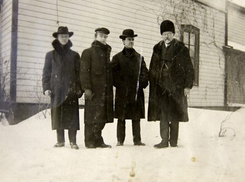 COPY PHOTOS FOR CITY ELECTION STORY BY BART: 1874 William F. Luxton.(right). Left- Harold Mallock, Geo. E. Luxton, and Louis Parker Luxton. PHOTOS FROM MANITOBA ARCHIVES. BORIS MINKEVICH / WINNIPEG FREE PRESS April 22, 2014
