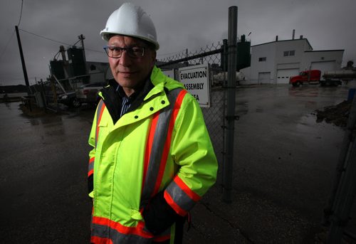 DENNIS Smerchanski, gm of Border Chemical poses at the company's Transcona plant, see Aldo Santin story. April 24, 2014 - (Phil Hossack / Winnipeg Free Press)