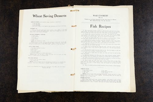 "War Cookery" a 1918 cookbook from World War One, part of the Gertrude C. Code fonds, Archives of Manitoba.  EMILY CUMMING / WINNIPEG FREE PRESS  (4 of 10)