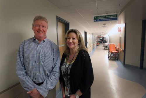 Dr Rob Grierson, HSC Emergency Physician and Medical Director, WFPS, left, and  Carol Legare, Acting Director, HSC Adult Emergency and instructor, Trauma Nursing Core Course in HSC Emergency See Mary Agnes Welch crash series- Apr 28, 2014   (JOE BRYKSA / WINNIPEG FREE PRESS)