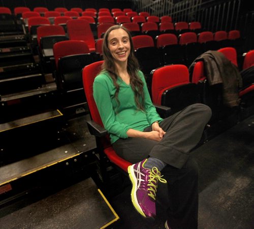 Jolene Bailey, choreographer of "Eat All You Want/The Top?" poses at the Asper Center Theater at U of W Tuesday. See Randall King's story. April 29, 2014-(Phil Hossack / Winnipeg Free Press)