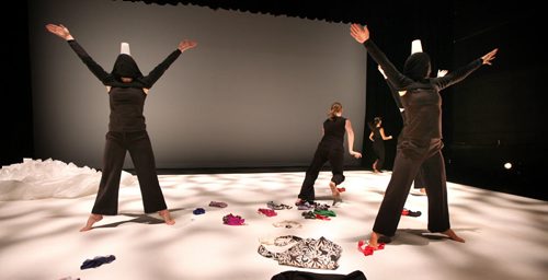 Dancers in "Eat All You Want/The Top?" rehearse at the Asper Center Theater at U of W Tuesday. See Randall King's story. April 29, 2014-(Phil Hossack / Winnipeg Free Press)