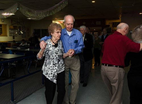 Mary Ostaff and John Gourley dance at the General Sir Sam Steele Legion on a Wednesday afternoon.  The legion puts on a weekly luncheon and dance.  EMILY CUMMING / WINNIPEG FREE PRESS