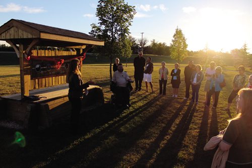 Canstar Community News Residents gathered Thursday evening to celebrate the opening of the Headingley Grand Trunk Trail.