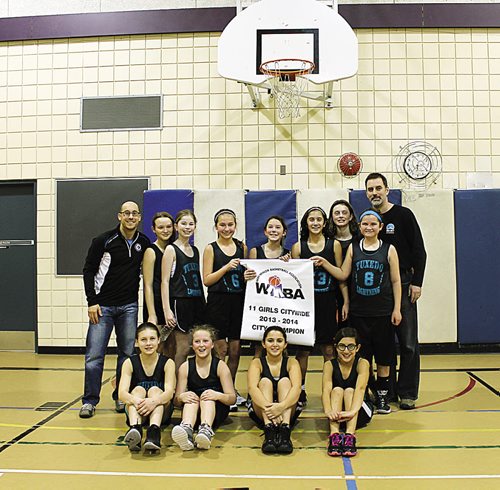 Canstar Community News (23/04/2014)- Tuxedo Lightning basketball team who won the 11 Girls City Championships for 2013-14 on March 8, 2014 (SUPPLIEDPHOTO)