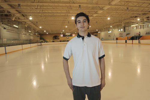 Stelio Mattheos, he is the first overall pick in bantam draft, going to the Brandon Wheat Kings.  Stelio is in the rink at his St. John's-Ravenscourt School Thursday. Tim Campbell story. Wayne Glowacki / Winnipeg Free Press May1  2014
