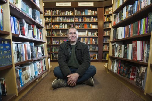 140502 Winnipeg - DAVID LIPNOWSKI / WINNIPEG FREE PRESS (May 02, 2014)  RWB Choreographer Jorden Morris at his favourite place in Winnipeg, Chapters in St. Vital Shopping Centre.  For My Winnipeg column