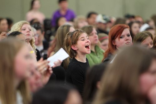 NEXT STAR AUDITIONS  Hundreds of kids show their excitement while waiting in lineups to audition in the Next Star Auditons  at the RBC Convention Centre Saturday.   May 03, 2014 Ruth Bonneville / Winnipeg Free Pres