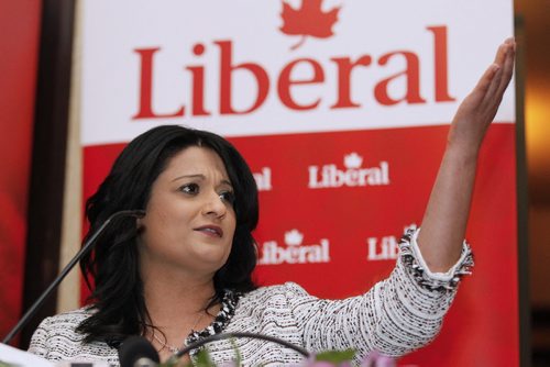 May 3, 2014 - 140503  - Provincial Liberal leader Rana Bokhari speaks at the Liberal AGM in Winnipeg Saturday, May 3, 2014.  John Woods / Winnipeg Free Press