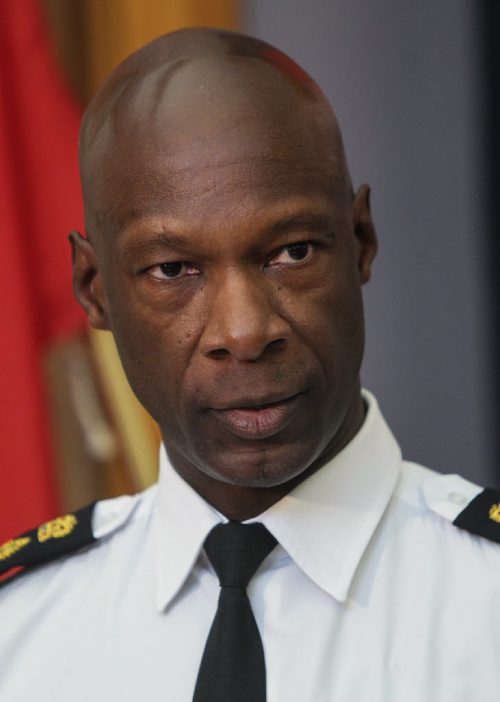 Police Chief Devon Clunis announced today an internal investigation is now underway to determine what went wrong after the Winnipeg police they failed to respond to a 911 call warning of trouble outside a downtown bar that came in 24 minutes before a deadly weekend shooting. 140506 - Tuesday, May 06, 2014 -  (MIKE DEAL / WINNIPEG FREE PRESS)