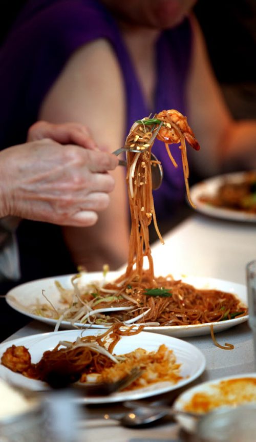 "Winnipeg Foodies" gathered to sample the fare at Magic Thai Wednesday evening. See Dave Sanderson story. May 7, 2014 - (Phil Hossack / Winnipeg Free Press)