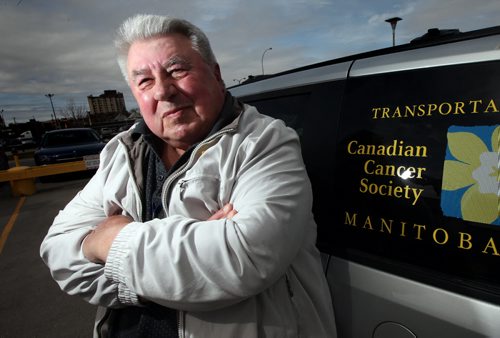 76-year-old cancer¤ survivor Ed Macyk, who drives cancer patients to treatments five times a week, and was ticketed by police yesterday taking a short-cut through a bus lane. See Gord Sinclair's story. May 8, 2014 - (Phil Hossack / Winnipeg Free Press)