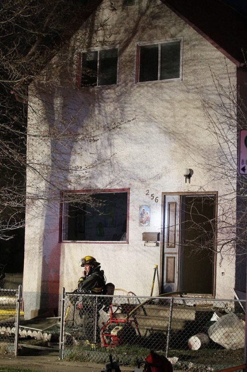 May 11, 2014 - 140511  -  Firefighters were called to a fire at 256 Rietta Sunday, May 11, 2014.  John Woods / Winnipeg Free Press