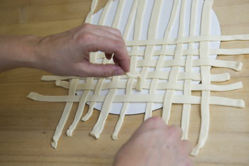 140508 Winnipeg - DAVID LIPNOWSKI / WINNIPEG FREE PRESS (May 08, 2014)  Sequence of lattice pastry construction at Red River College  Shot for Dean Keith Muller at the RRC  49/8 SAVOUR - chef's choice