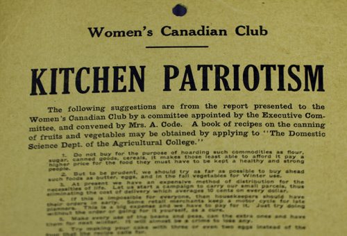 In pic the Women's Canadian Club guidelines  for  food and rationing .Ron Lemieux MLA and minister for Tourism , Culture , Heritage Sport and Consumer Protection announced the opening of a Manitoba Archives, launch of public exhibits, online displays to mark centenary of First World War at Home and Away  .through the archive blog , twitter  and new exhibit  with digital  access  through the archives Keystone data base  with 14,000 images  and 90 hours of audio .. May 12 2014 / KEN GIGLIOTTI / WINNIPEG FREE PRESS