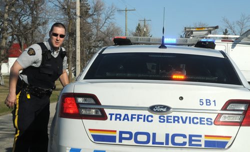 RCMP Const. Justin Boileau of Selkirk Traffic Services  RCMP ride-along  May 9, 2014 James Turner/Winnipeg Free Press