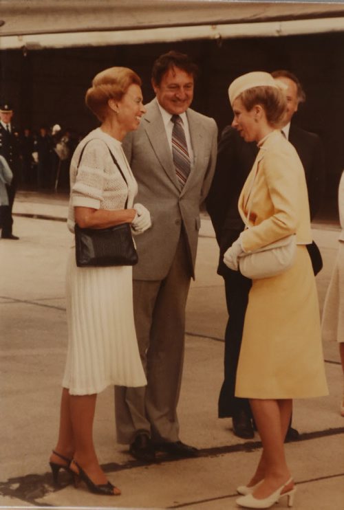 Handout photo of Pearl McGonigal, former Lt. Gov. and her husband Marv McGonigal with Princess Anne. Photo reproduction taken Wednesday, May 14, 2014. (TREVOR HAGAN/WINNIPEG FREE PRESS)