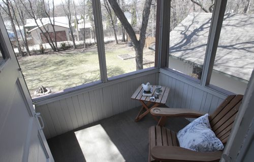 Homes. 749 South Drive, the realtor is  Cole Castelane. Small porch off of a bedroom on the second floor.Todd Lewys story Wayne Glowacki / Winnipeg Free Press May 16 2014