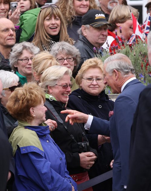 Prince Charles  greets the crowd at the The Assiniboine Park Pavilion Gallery Wednesday morning in Winnipeg - Bruce Owen story- May 21, 2014   (JOE BRYKSA / WINNIPEG FREE PRESS)