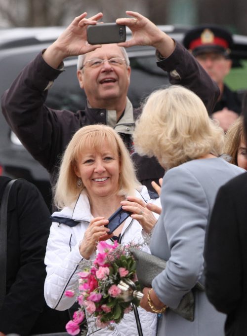 The Dutchess of Cornwall  greets the crowd at the The Assiniboine Park Pavilion Gallery Wednesday morning in Winnipeg - Bruce Owen story- May 21, 2014   (JOE BRYKSA / WINNIPEG FREE PRESS)