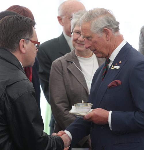 His Royal Highness Prince Charles  as he visits Place Bernadette Poirer meeting residents of the assisted living housing unit  - Bruce Owen story- May 21, 2014   (JOE BRYKSA / WINNIPEG FREE PRESS)