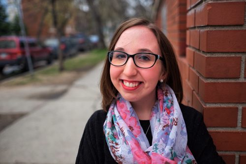 Candace Maxymowich, 20, has announced that she intends to run for school trustee in the Louis Riel School Division Ward 4 in the upcoming October 22 election.  140521 May 21, 2014 Mike Deal / Winnipeg Free Press