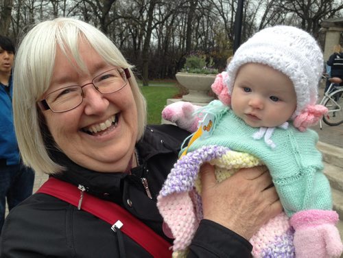 Kay Muir took her baby granddaughter Clara to see the prince in Assiniboine park Wednesday morning.  GORDON SINCLAIR JR./WINNIPEG FREE PRESS May 21,2014