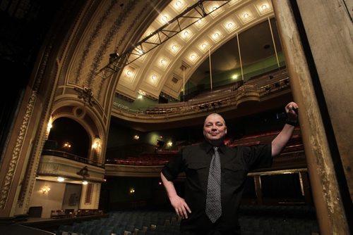 House Technician Kenny Jackson in the Burton Cummings Theatre.  For the 100th anniversary of the sinking of the Duchess of Ireland, the worst maritime disaster with over 1,000 dead including two very prominent English actors, Laurence Irving and Mabel Hackney. Kevin Prokosh story  Wayne Glowacki / Winnipeg Free Press May 23 2014
