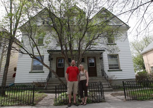 Stephanie and Travis Unger own three rooming houses on Spence St including this one at 480 Spence ST - See Mary Agnes Welch story- May 26, 2014   (JOE BRYKSA / WINNIPEG FREE PRESS)