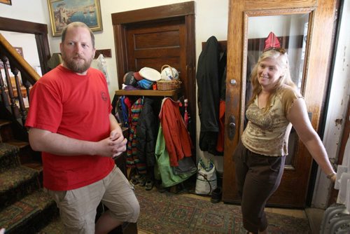Stephanie and Travis Unger own three rooming houses on Spence St - See Mary Agnes Welch story- May 26, 2014   (JOE BRYKSA / WINNIPEG FREE PRESS)
