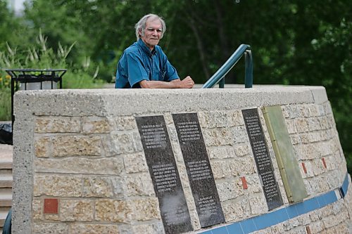 BORIS MINKEVICH / WINNIPEG FREE PRESS  070709 Archaeologist Sid Kroker poses for a photo at The Forks along the history wall by the boat docks.