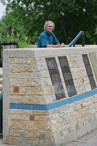 BORIS MINKEVICH / WINNIPEG FREE PRESS  070709 Archaeologist Sid Kroker poses for a photo at The Forks along the history wall by the boat docks.