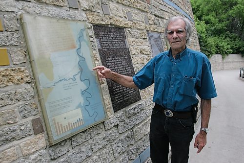 BORIS MINKEVICH / WINNIPEG FREE PRESS  070709 Archaeologist Sid Kroker poses for a photo at The Forks along the history wall by the boat docks.