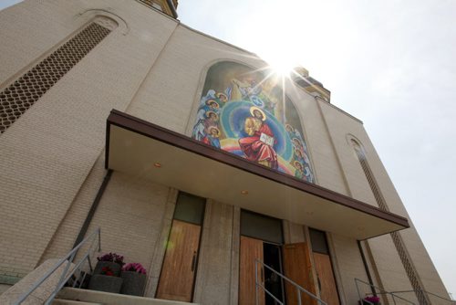 Outside shot of the  Ukrainian Orthodox Metropolitan Cathedral of the Holy Trinity on Main Street during the annual Open Doors Wpg event Saturday,   May 31, 2014 Ruth Bonneville / Winnipeg Free Press