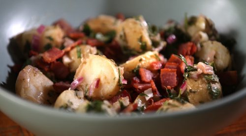 Recipe Swap-French Potato Salad w/Bacon- See Alison Gilmore's story. June 2, 2014 - (Phil Hossack / Winnipeg Free Press)
