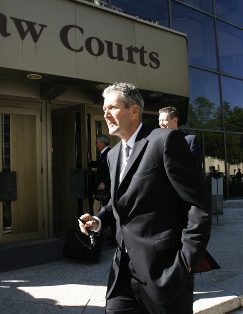 PC Leader Brian Pallister arrives at the Law Courts Wednesday morning for the PST court case. Bruce Owen story Wayne Glowacki / Winnipeg Free Press June 4 2014