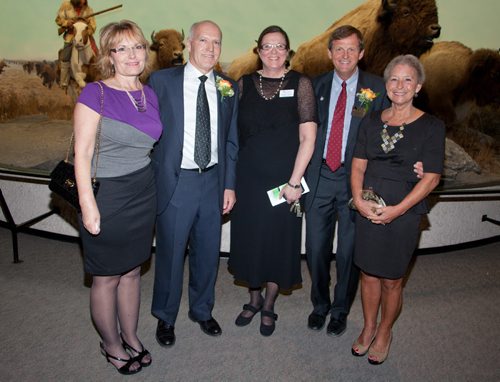 JOHN JOHNSTON / WINNIPEG FREE PRESS  Social Page for June 7th, 2014  Doug Harvey (Un)Tribute - Manitoba Museum  (L-R) Shelly Betton, Blake Fitzpatrick (Maple Leaf Construction), Claudette Leclerc (CEO Manitoba Museum), Jeoff Chipman (Chair, Board of Governors Manitoba Museum), Nancy Groff.