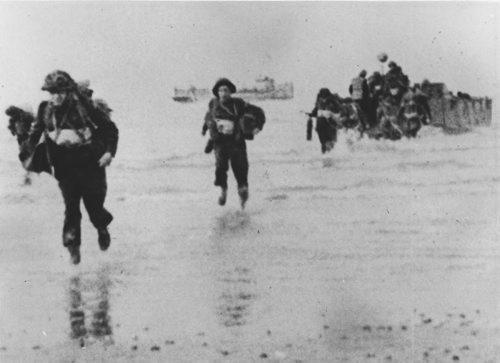 Canadians landing on Normandy Beaches on D-Day. Courtesy National Film Board.  Second World War, Canada, World War 2. d day.