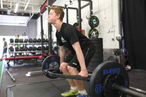 Griffin has started weight training at McDoles Gym after school to keep him in shape for hockey in the off season.  Former Windsor School students face new challenges and take on new responsibilities in their first year in grade nine at Glen Lawn Collegiate. See Doug Speirs story.  June 04, 2014 Ruth Bonneville / Winnipeg Free Press