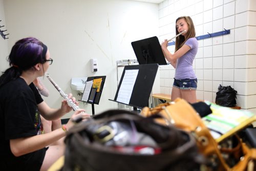 Aby plays flute in a small group during band class. Former Windsor School students face new challenges and take on new responsibilities in their first year in grade nine at Glen Lawn Collegiate. See Doug Speirs story. June 04, 2014 Ruth Bonneville / Winnipeg Free Press