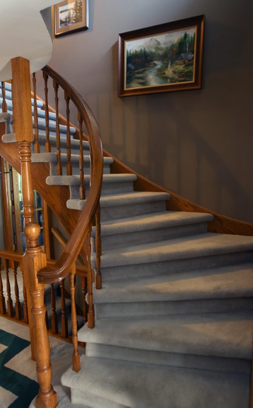 91 Shier Drive in Charleswood- Stairway to second floor-  See Todd Lewys story- June 10, 2014   (JOE BRYKSA / WINNIPEG FREE PRESS)