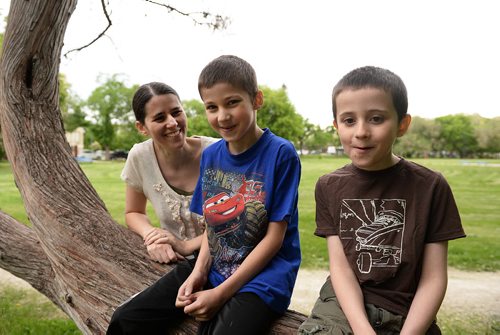 Natalie Madden and her sons Cameron, 9 and Morgan, 7 each were able to go camp. Morgan will be attending this summer for the first time, Cameron attended last year. Sarah Taylor / Winnipeg Free Press