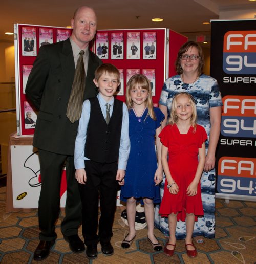 JOHN JOHNSTON / WINNIPEG FREE PRESS  Social Page for June 14th, 2014  Variety the ChildrenÄôs Charity Gold Heart Gala Äì Delta Winnipeg (L-R) Mike, Brady, Paige, Meghan & Cheryl Janz (Variety Family)