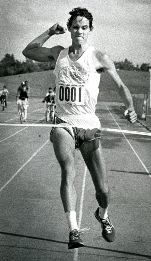 Dennis Rinde - winner of the Manitoba Marathon 1982 Ken Gigliotti / Winnipeg Free Press June 20, 1982