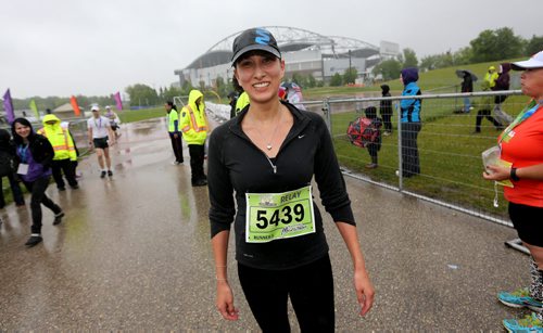 Relay participant at the Manitoba Marathon at the University of Manitoba, Sunday, June 15, 2014. (TREVOR HAGAN/WINNIPEG FREE PRESS)